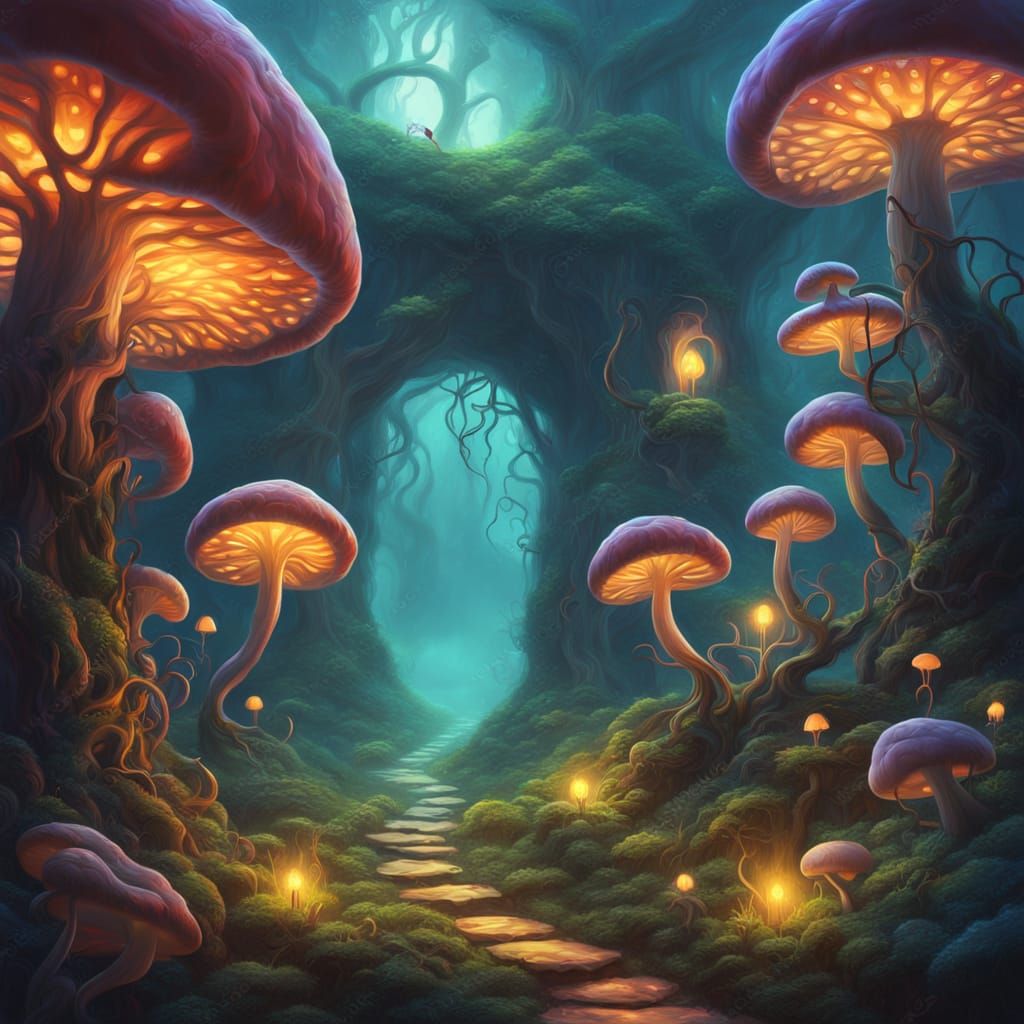 Entering a Mystical World: Surreal Oil Painting