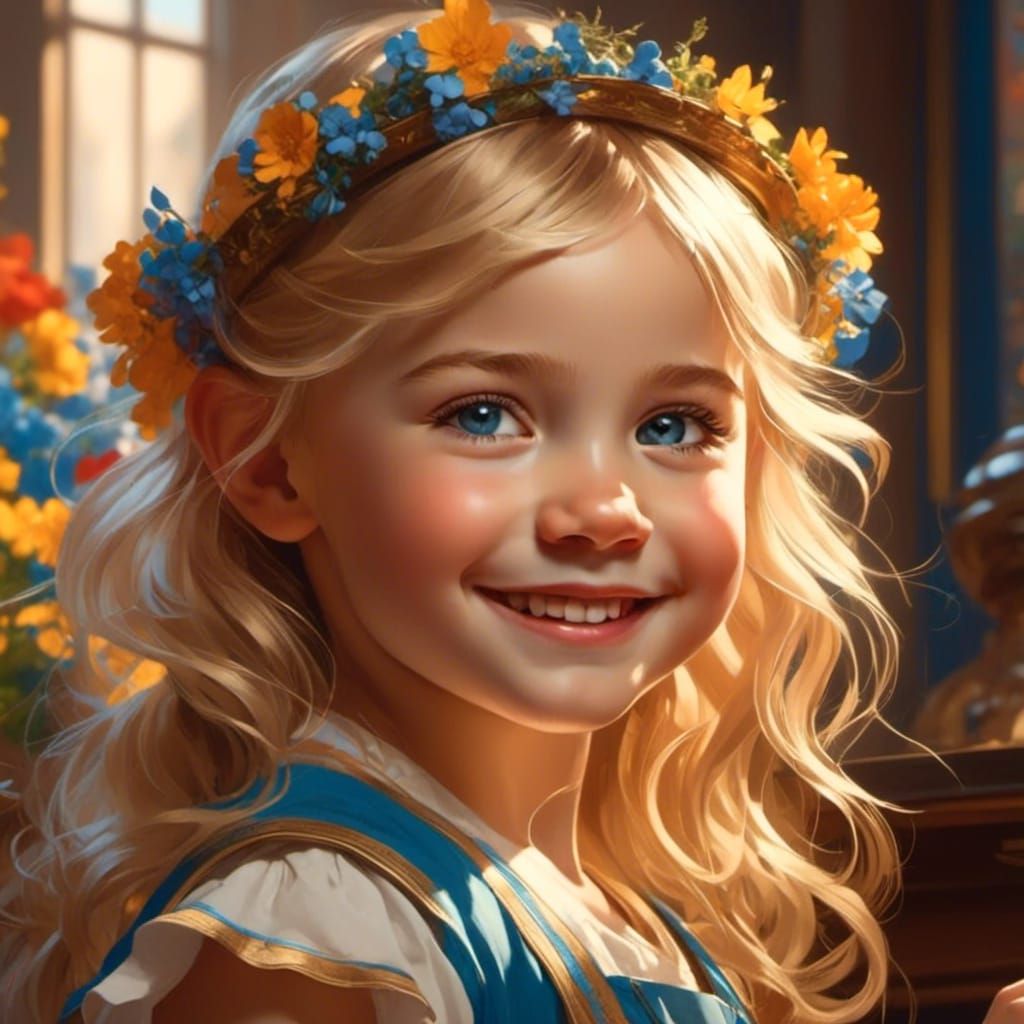 Julie when she was just a little one and still at nursery school