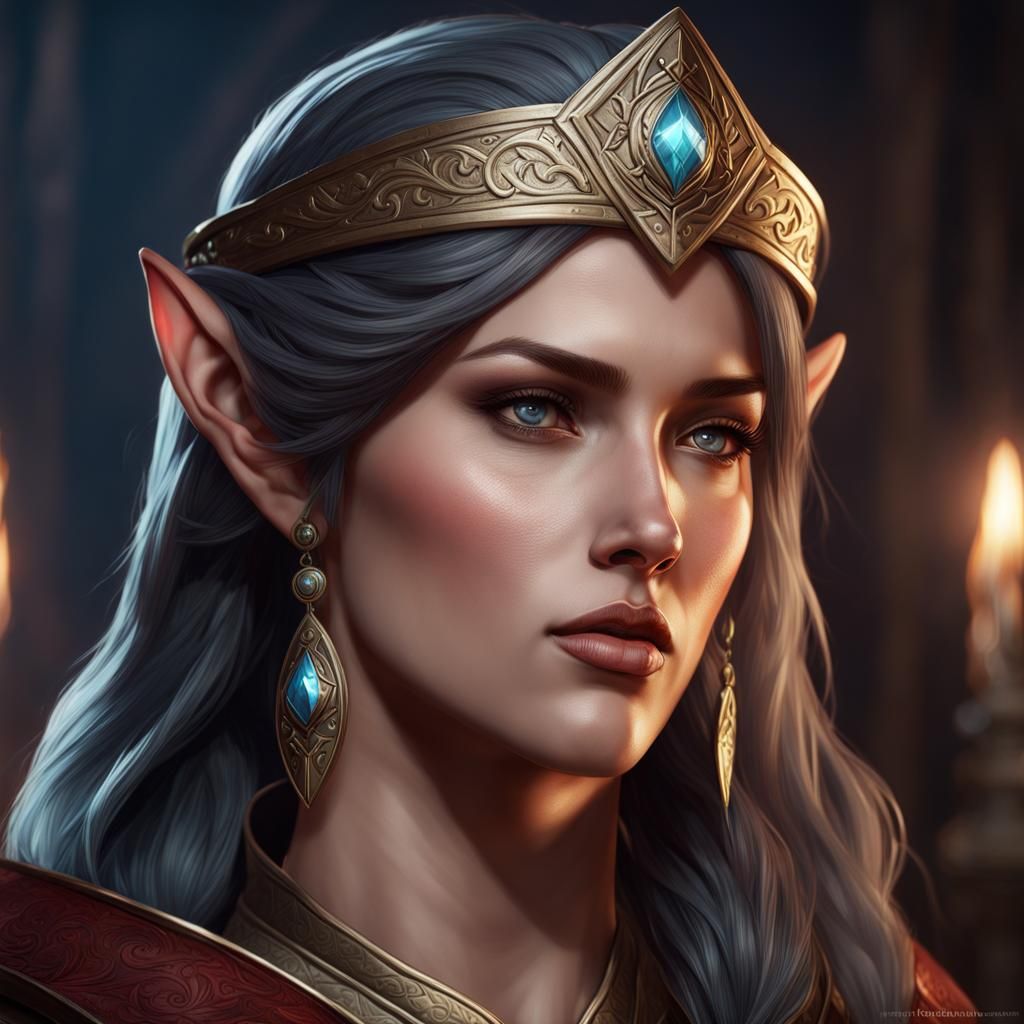 Hyperdetailed Nord Portrait in Art Nouveau Style