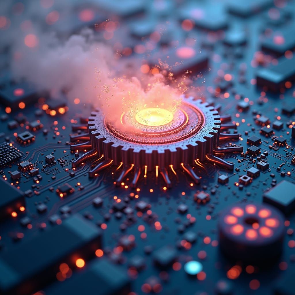 IoT Podcast Logo: Neon Vortex of Technology