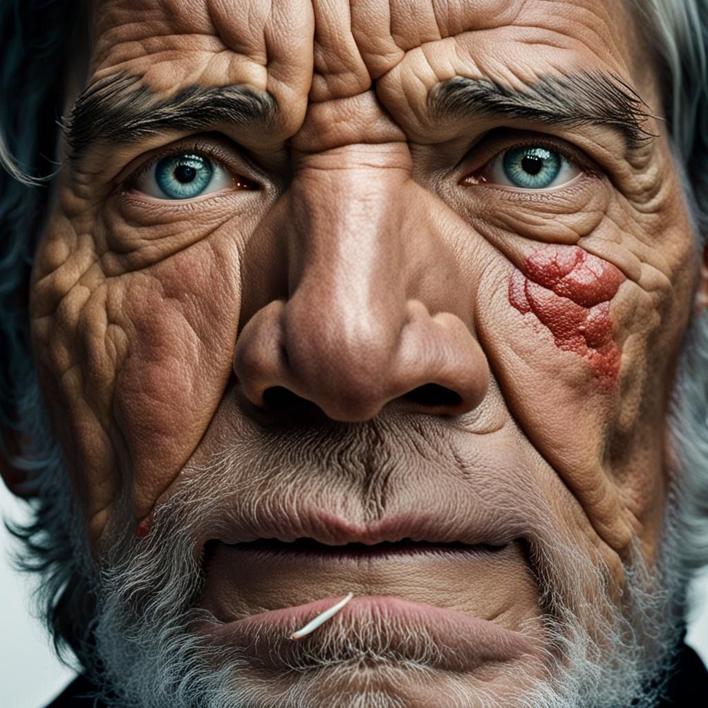 Wound Close-Up: Professional Studio Portrait