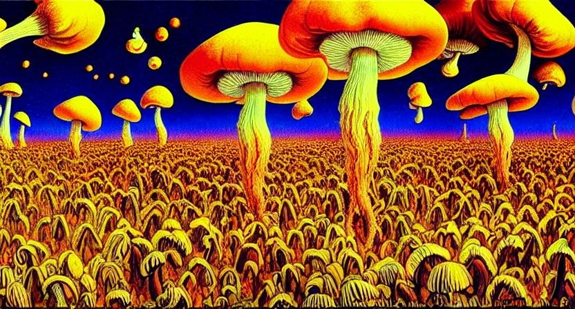 Psychedelic Cornfields on Mushroom Planet: Fantasy Dreamscap...