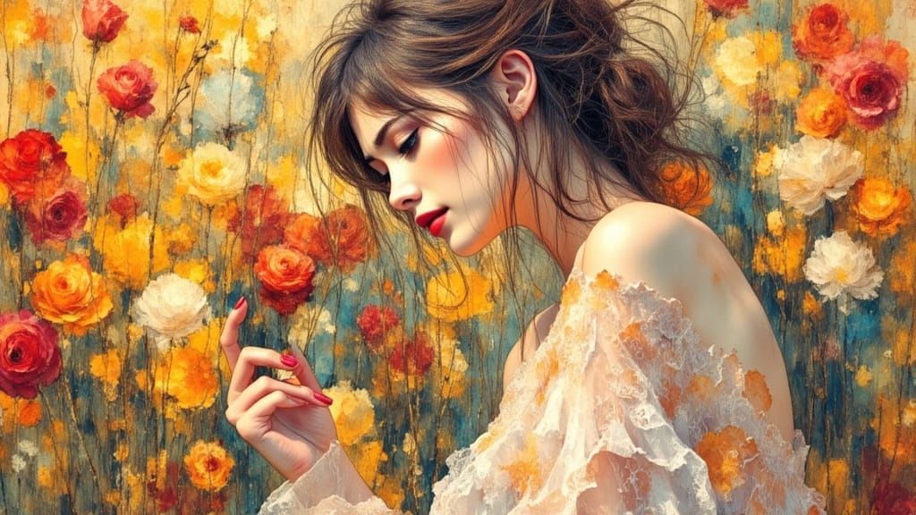 Post-Impressionist Garden Scene in Bonnard Style