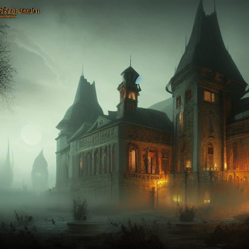 Macabre Asylum: Detailed Matte Painting in Unreal Engine