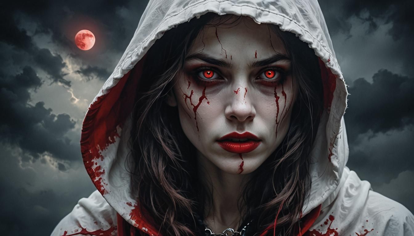 Werewolf Attack: Gothic Portrait in Beksiński Style