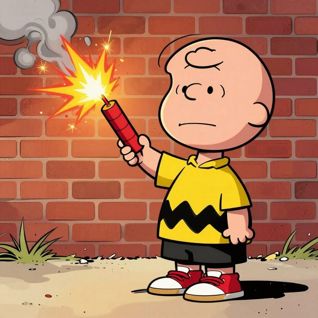 Charlie Brown in Jordans with Firecracker Sparks