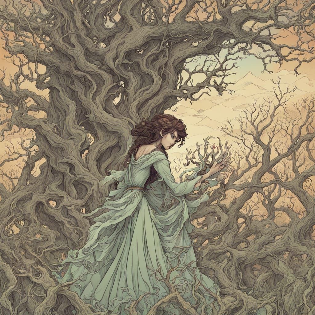 Mysterious Forest Goddess Struggles Against Unseen Forces