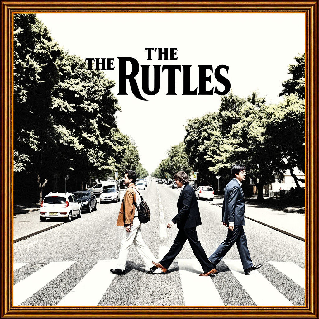 The Rutles Recreate Abbey Road Album Cover