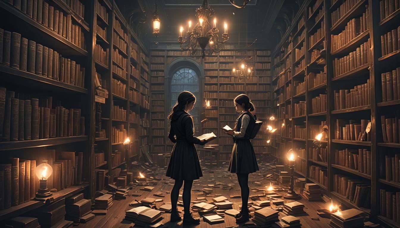 Dark Fantasy Library Scene in Unreal Engine