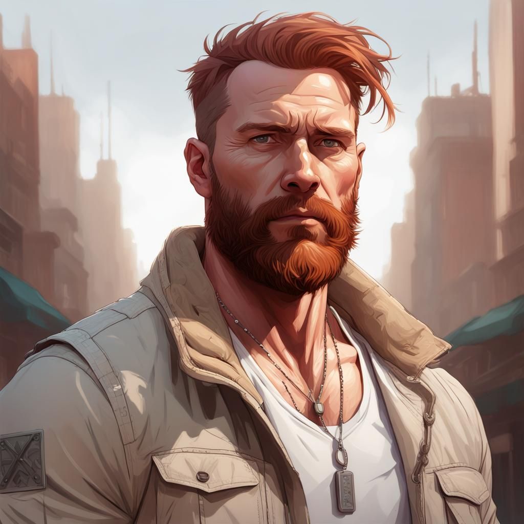 Detailed Portrait of a Muscular Man in Unreal Engine 5