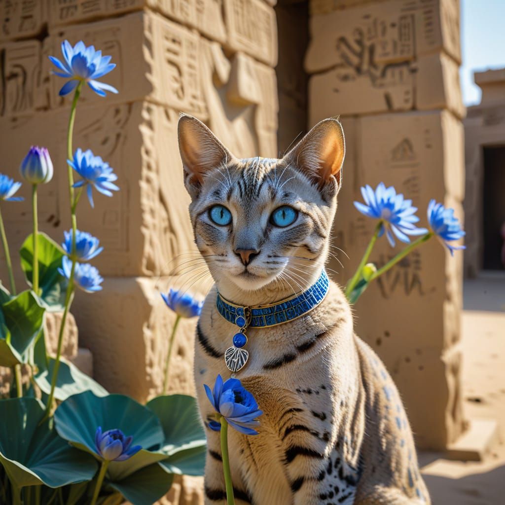 Ancient Egyptian Goddess in Vibrant Fresco Style