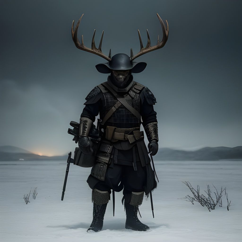 Deer Dance: A Cinematic Still of Peace and War