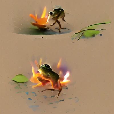 Confused Frog's Fiery Leap of Faith