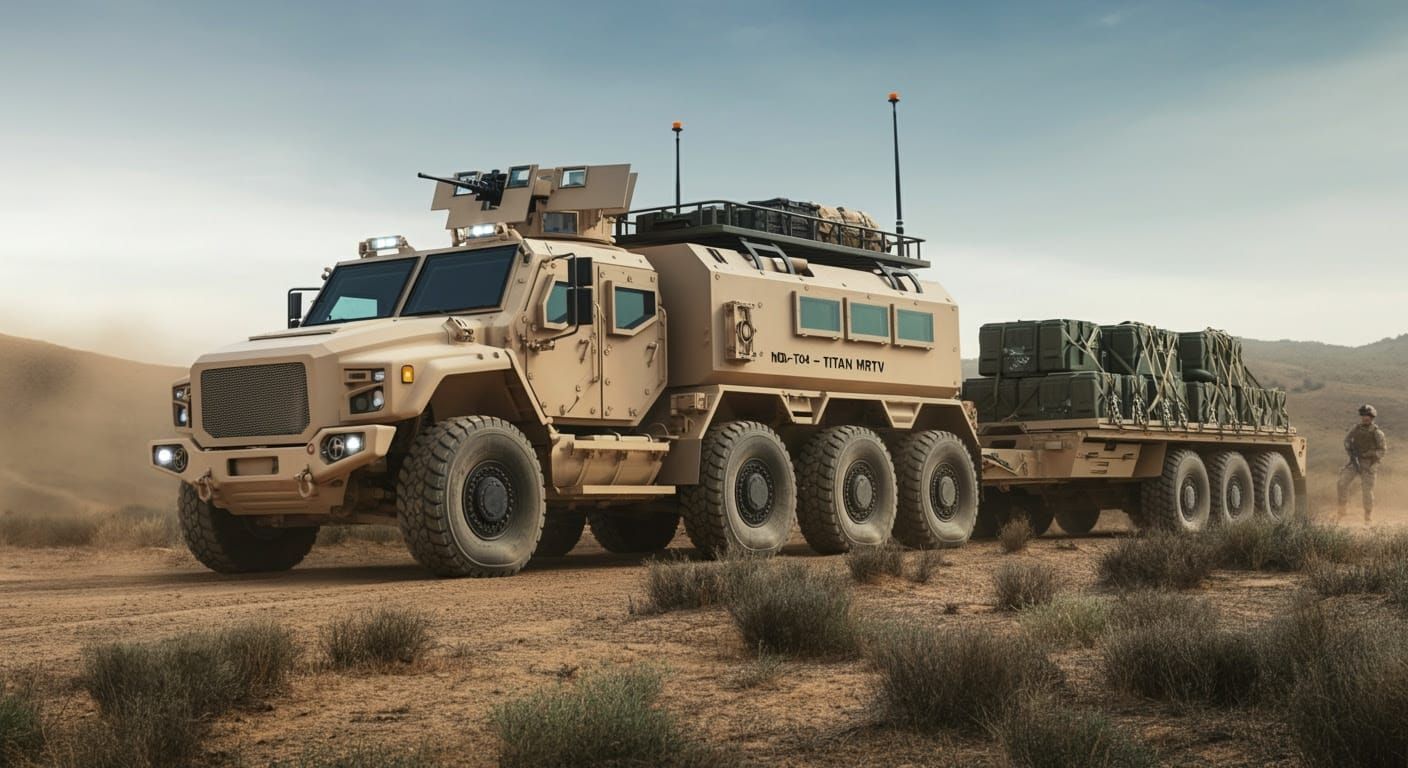 Titan MRTV in Military Operation, Photorealistic Tactical Sc...