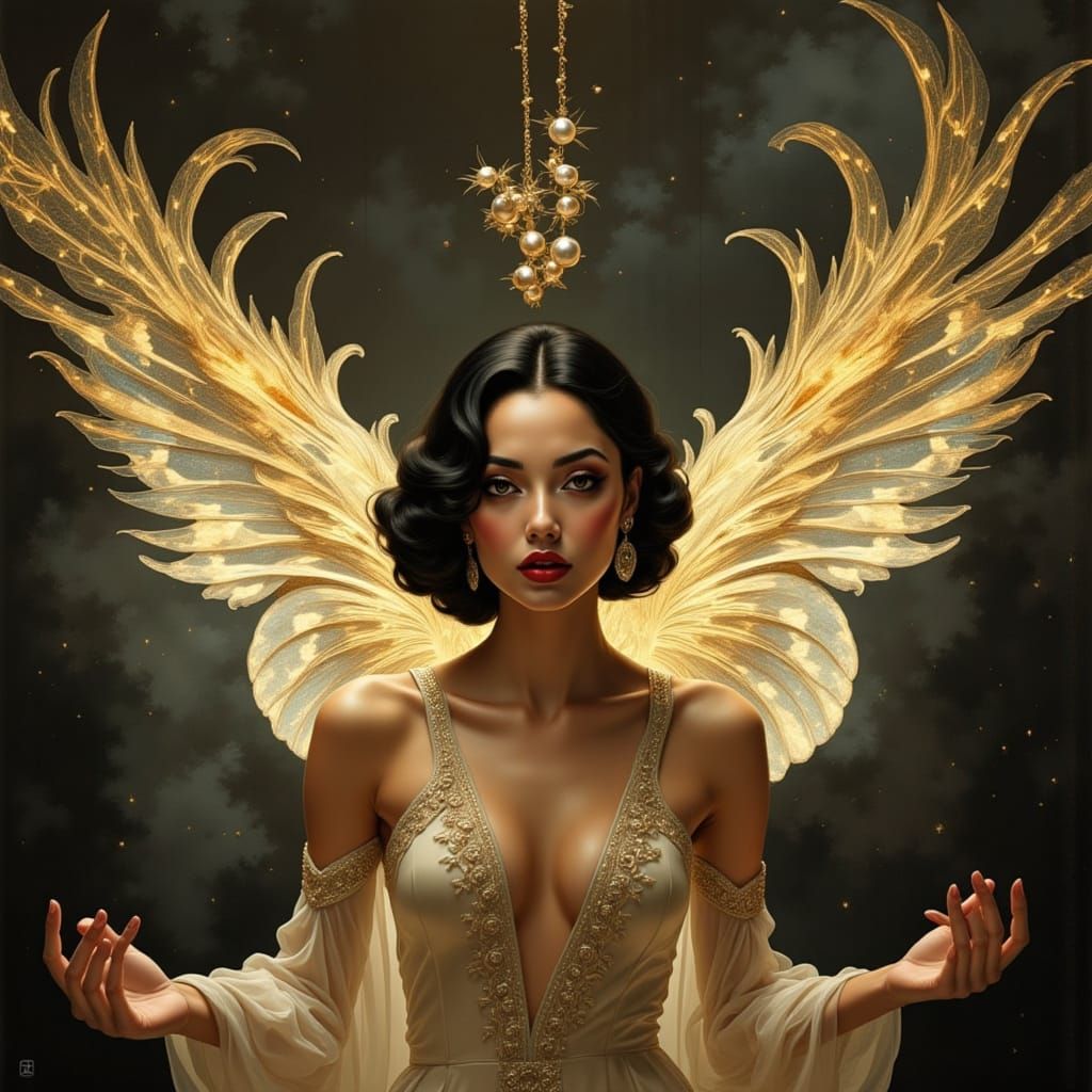 Surrealist Goddess Radiates Warmth and Light