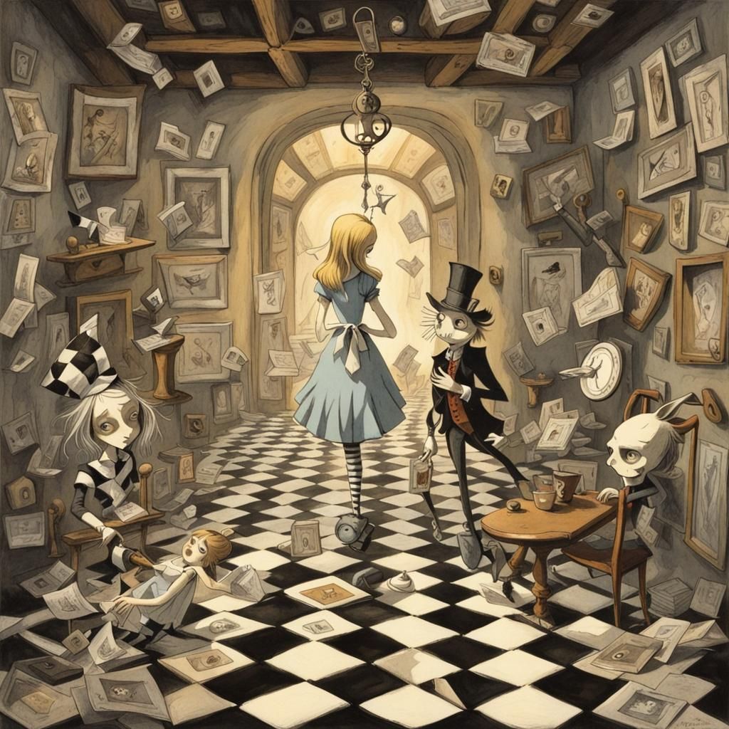 Alice in Wonderland Masterpiece in Gothic Style