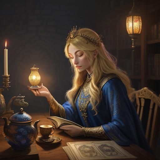Mystical Tea Reading in a Fantasy Setting