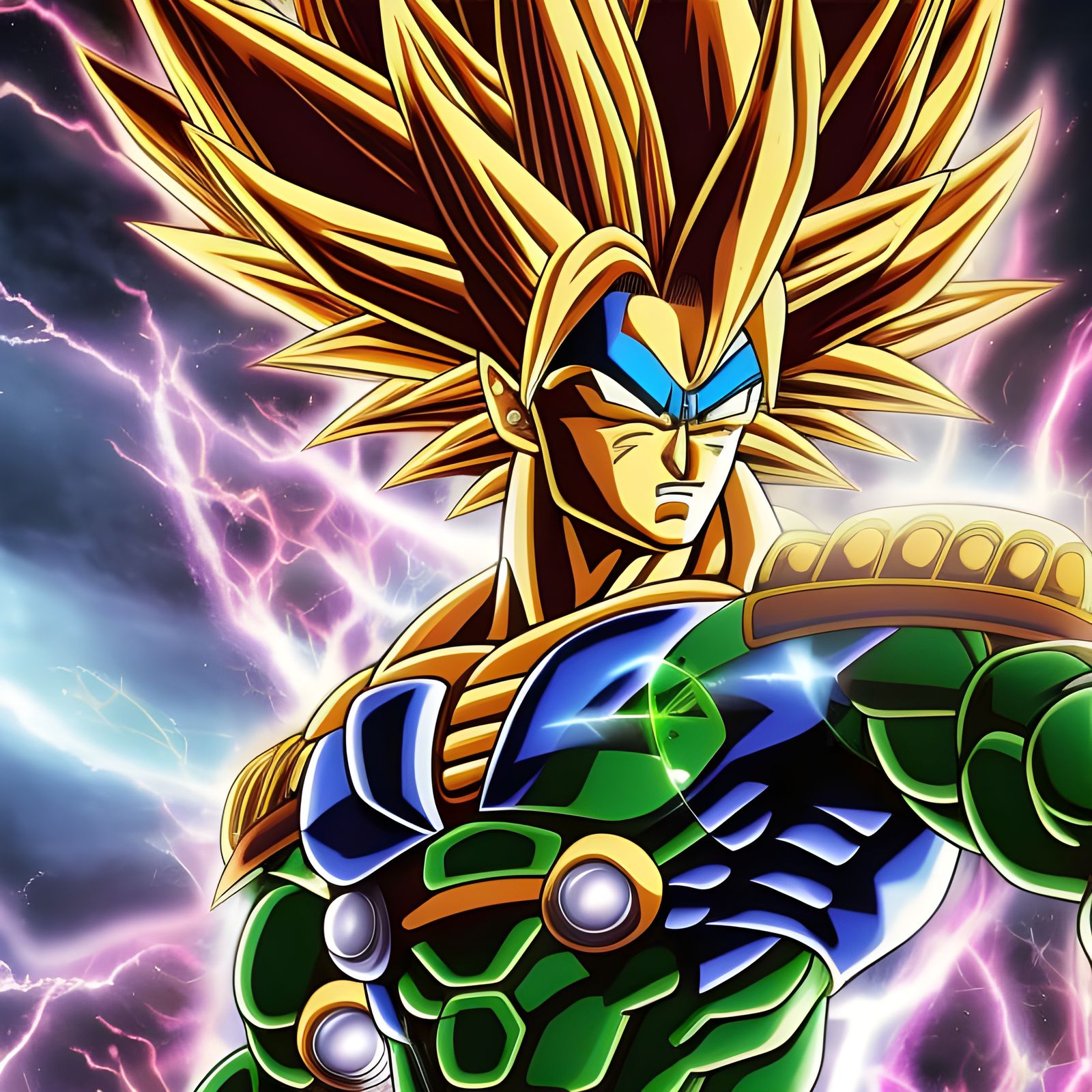 Broly Super Saiyan God: Hyperrealistic Anime Art