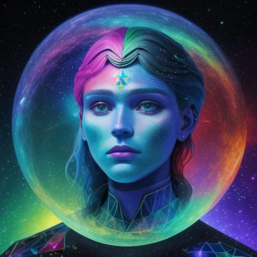 Astral Cosmic Russian Manacle by Pablo Amaringo