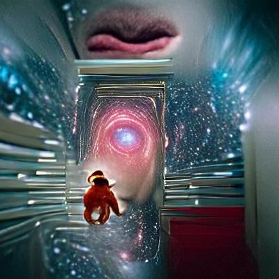 Abstract Quantum God in Space