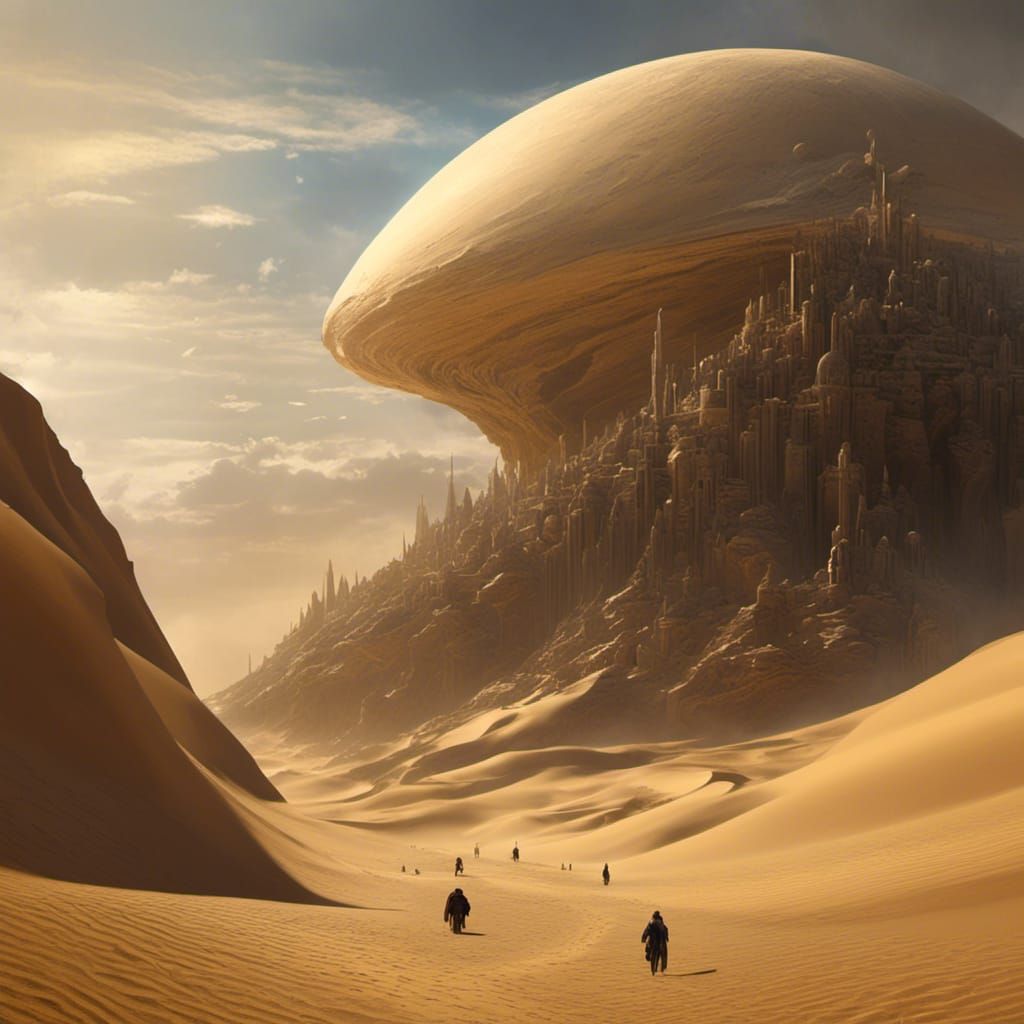 Dune Novel Interpretation with Hyperreal Lighting