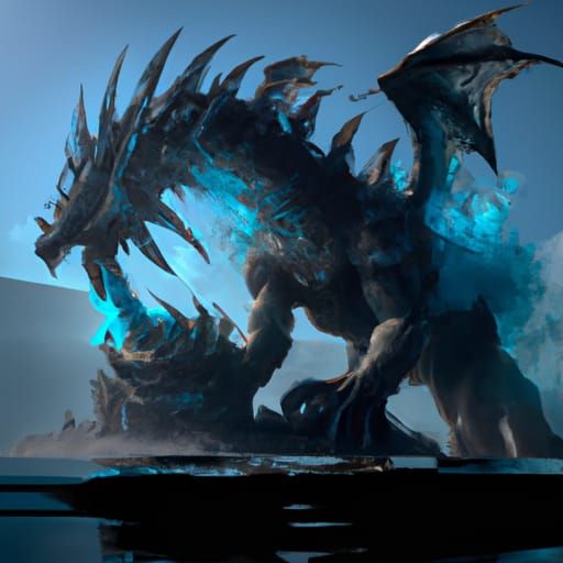 Cthulhu Dragon God in Cosmic Darkness