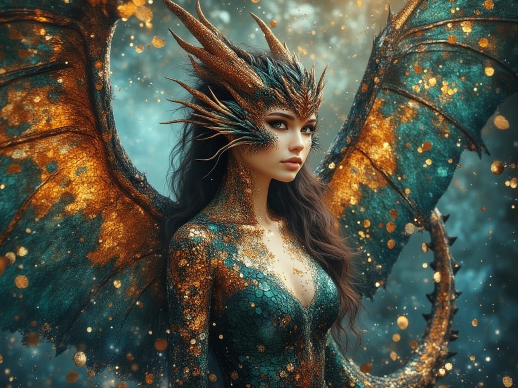 Dragon-Leopard Hybrid with Intricate Details as Splash Art