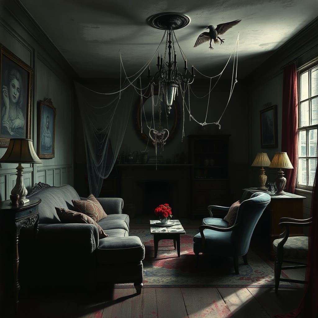 Haunted House Interior in Emily Henderson Style