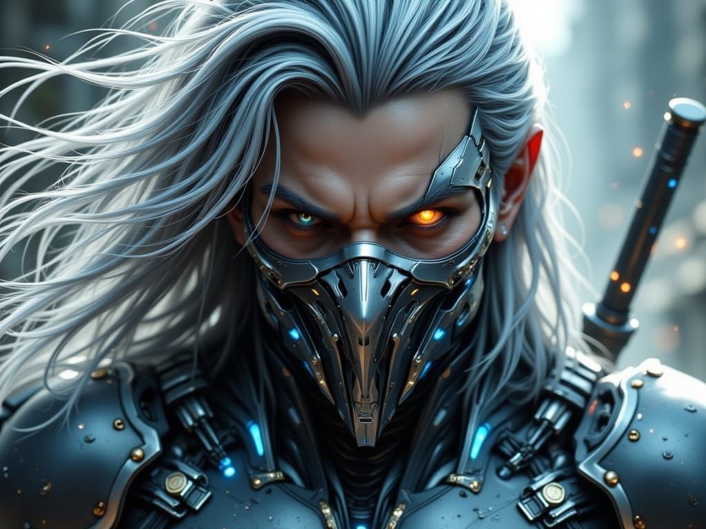 Cyborg Super Soldier in Modern Military Battle Suit