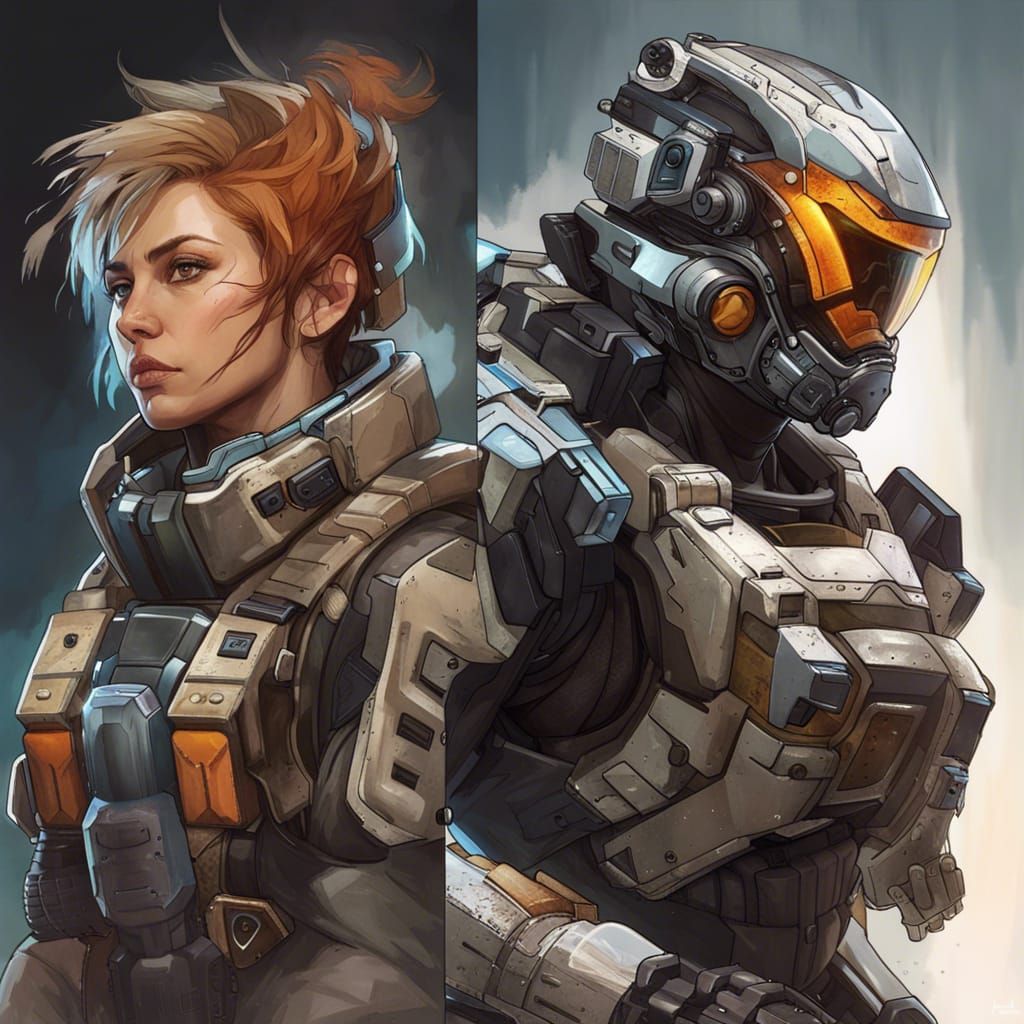 Titanfall 2 Pilot Portrait in Hyperdetailed Digital Art