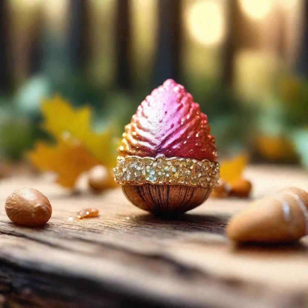 Enchanting Acorn Candy in Cozy Forest Glade