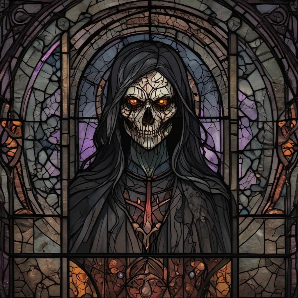 Grimdark Stained Glass Gothic Design