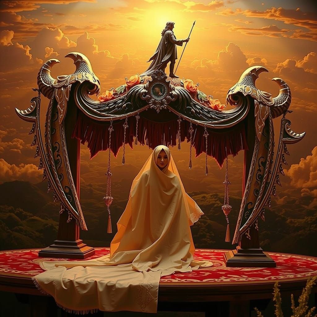 Golden Hour Landscape with Detailed Clouds