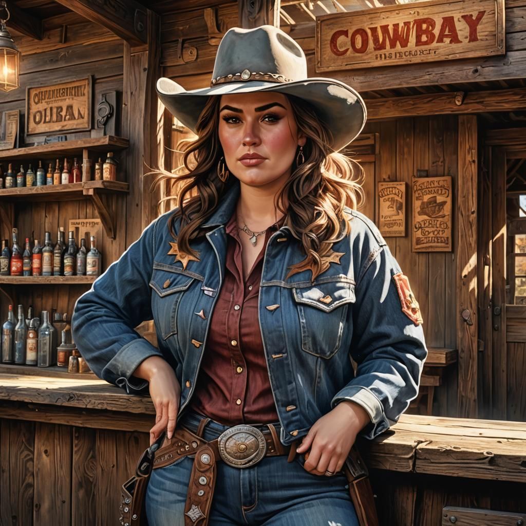 Cowboy Woman in Western Fantasy Art