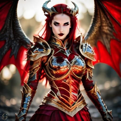 Vampire Queen Goddess in Castle: DSLR Photography