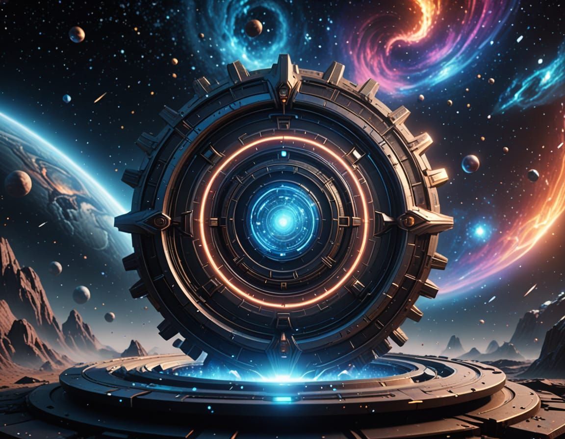 Epic Cosmic Hologram: King of Hearts Emerges from Starry Vor...