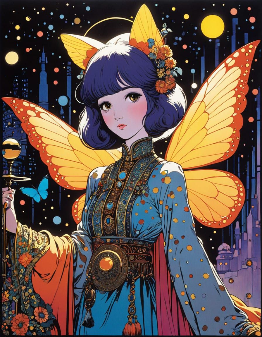 contrasting, early 1970s, starched