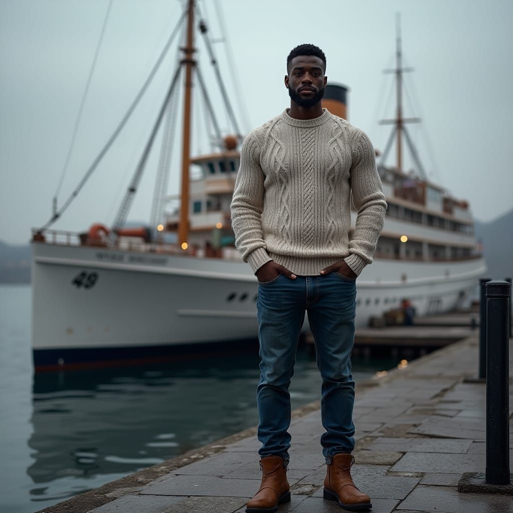 Realistic Photo of Muscular Man by Harbor