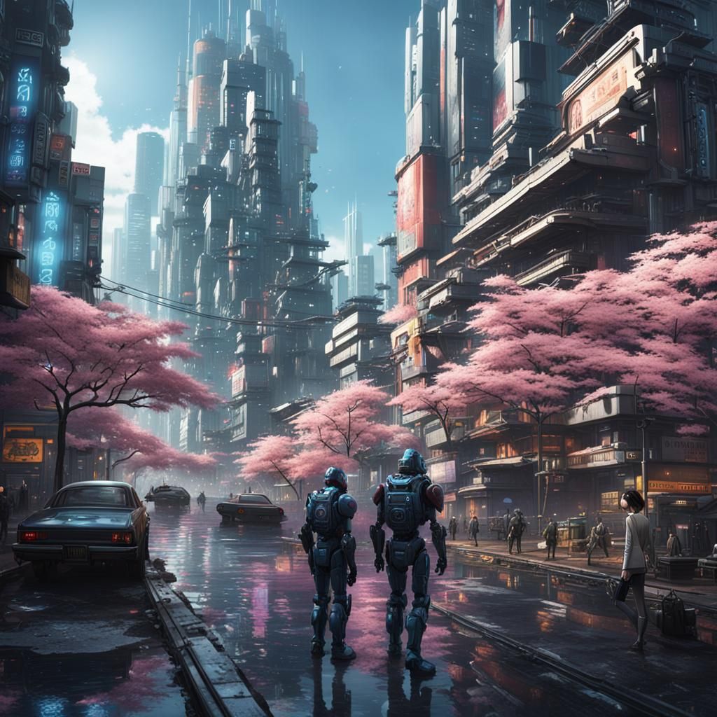 Cyborg, Monster, Robot Coexistence in Neo Tokyo