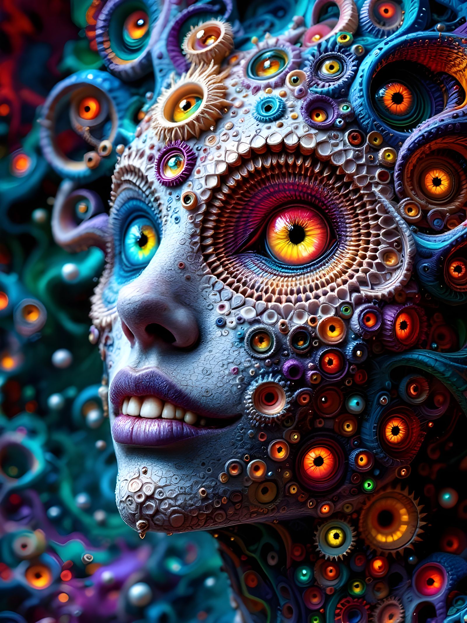 A Psychedelic Creature Created From Using The Droste Effect (Continued)