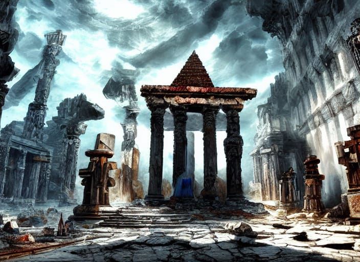 Hyperrealistic Temple of Set in 8K Resolution