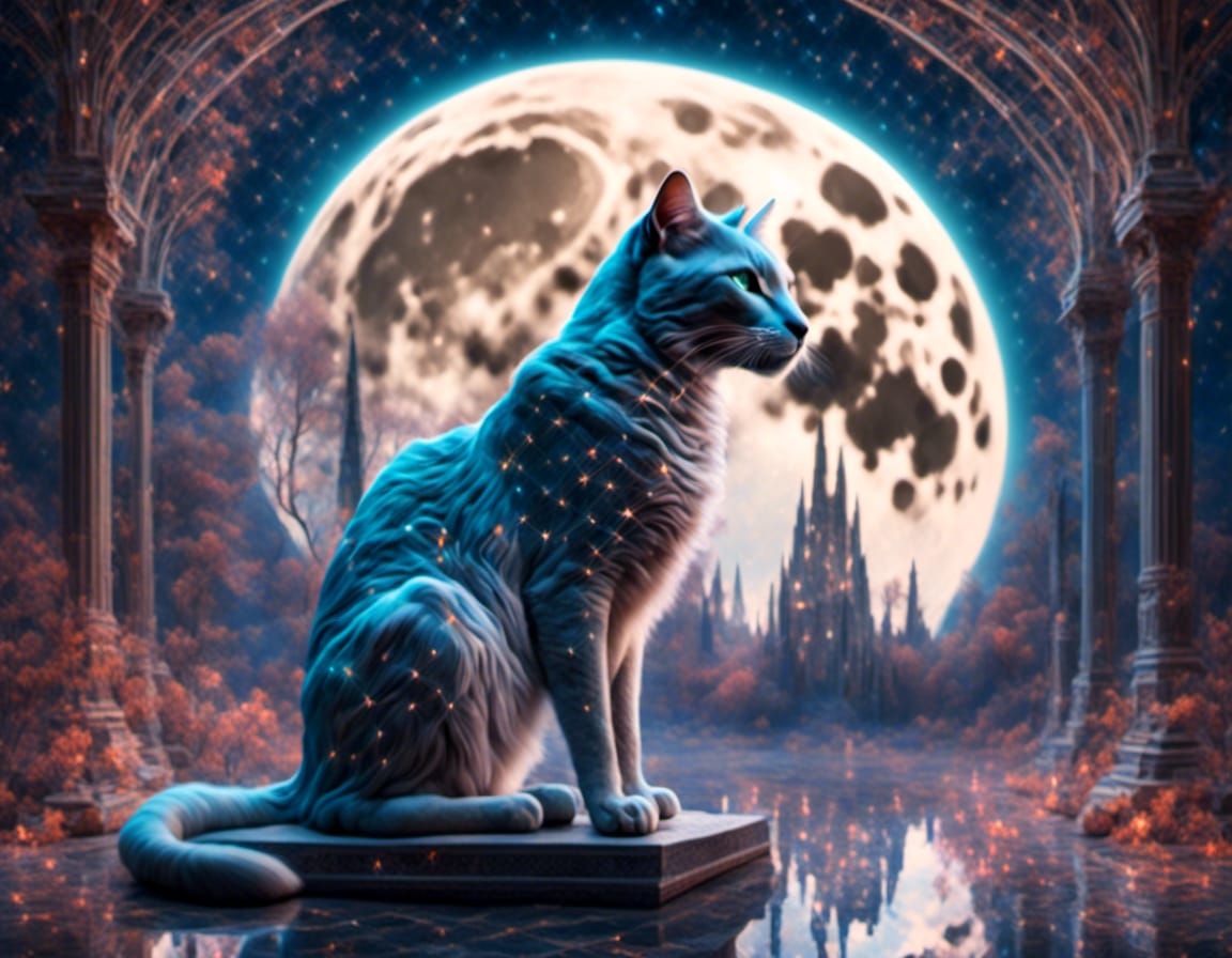 Cat in the Moonlight