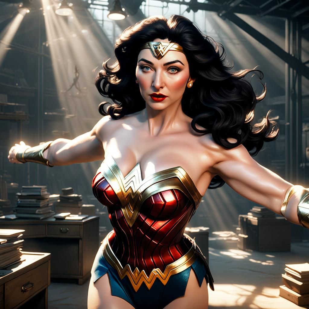 Kate Bush as Wonder Woman in 1960s Style