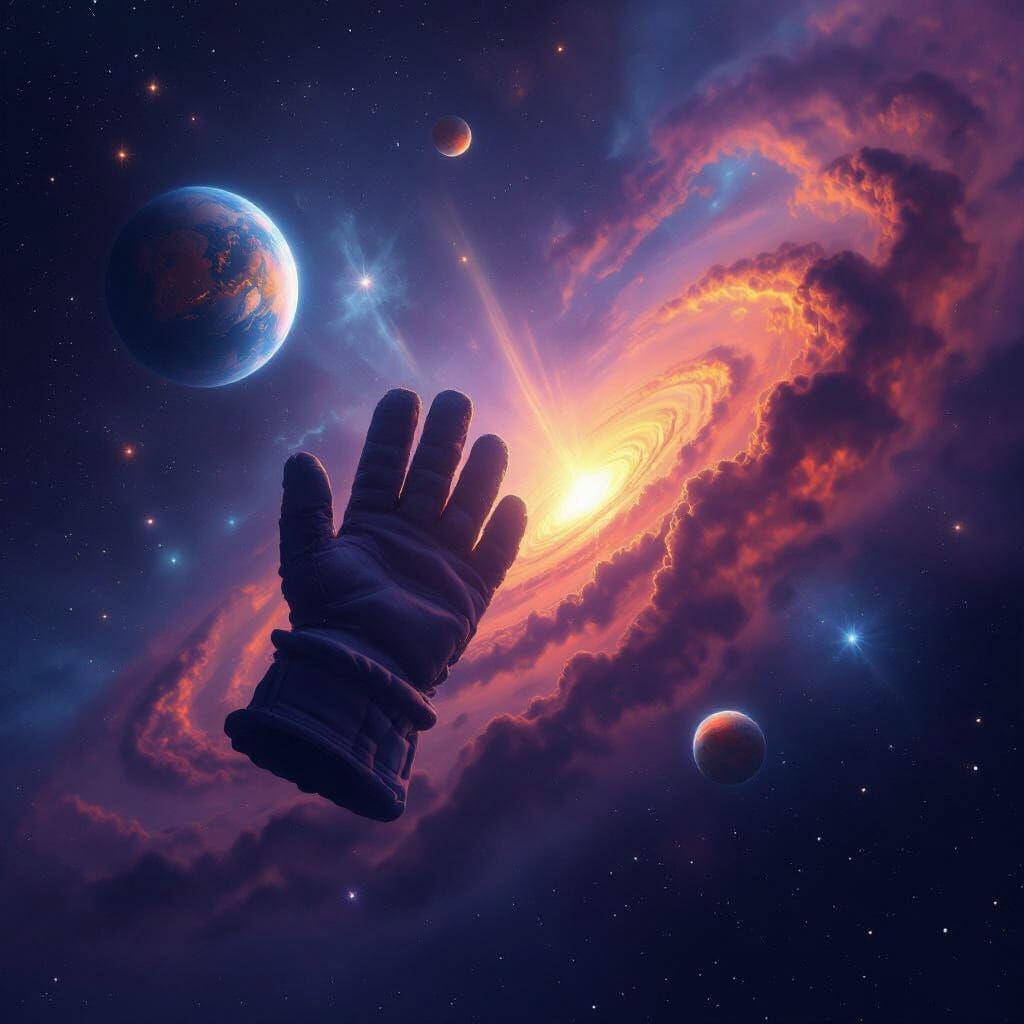 Cosmic Gas and Dust Cloud with Newborn Stars