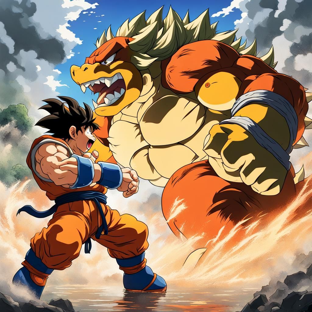 Bowser vs Goku: Anime Key Visual