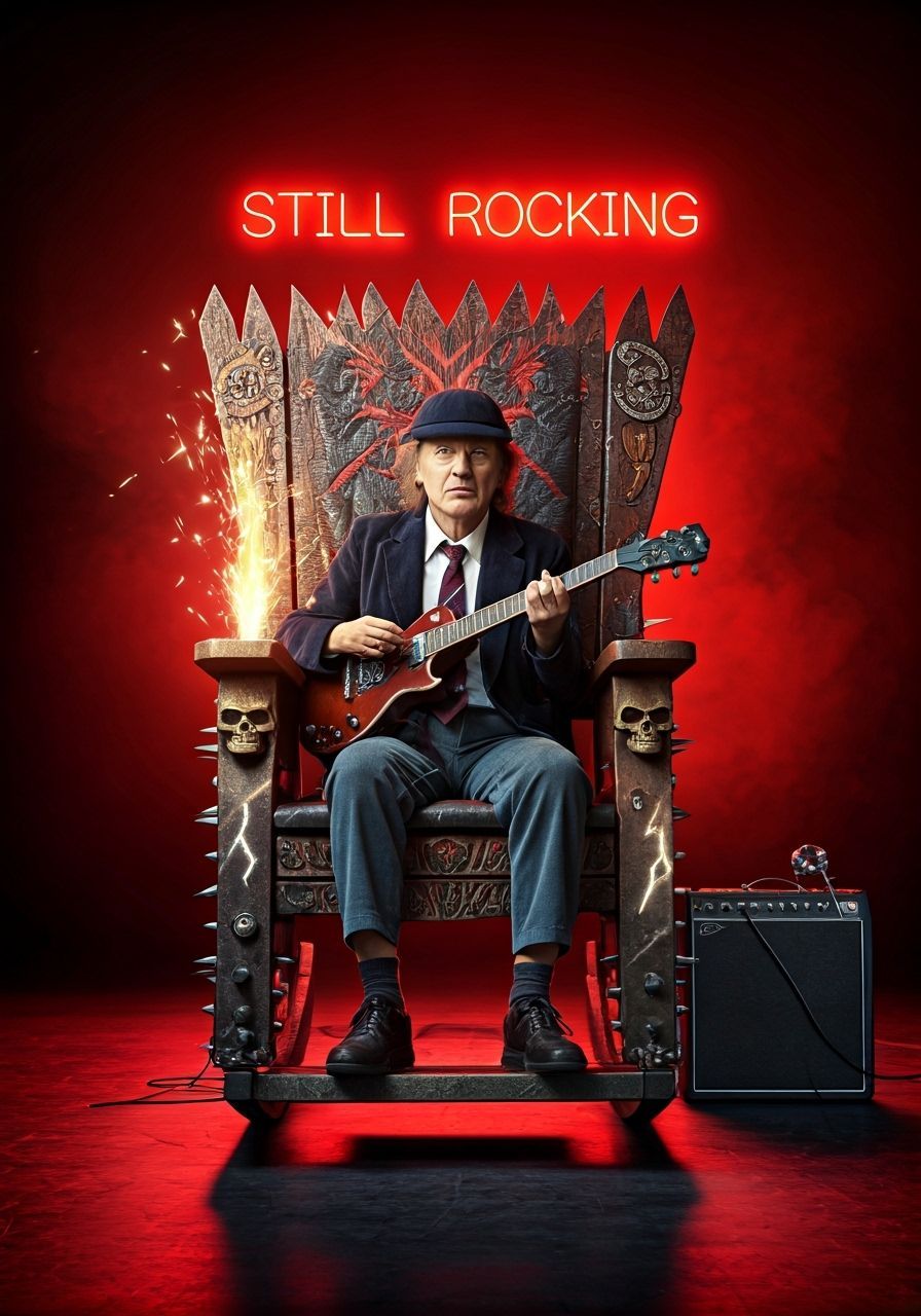 Angus Young Still Rocking on Stage
