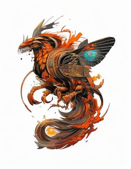 Fiery Vector Art Close-Up in Hyperdetailed Style