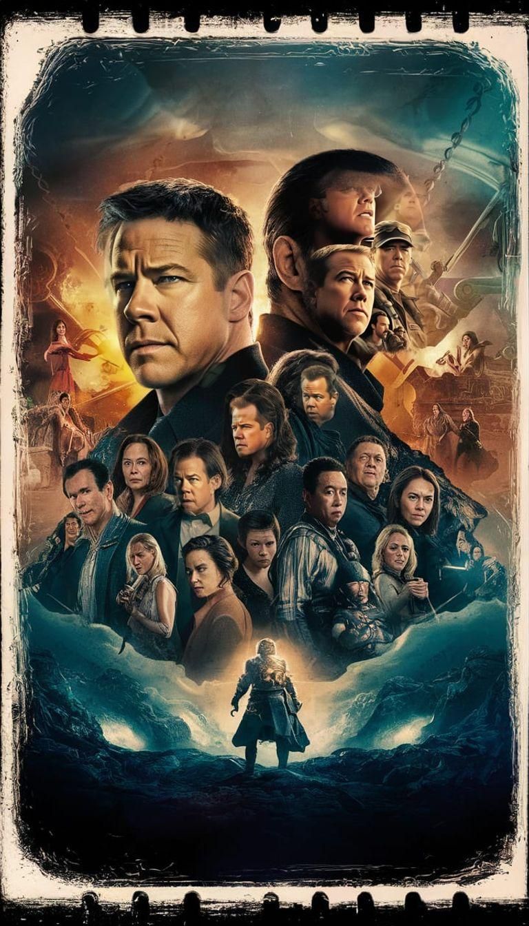 Blockbuster Movie Poster with Ensemble Cast