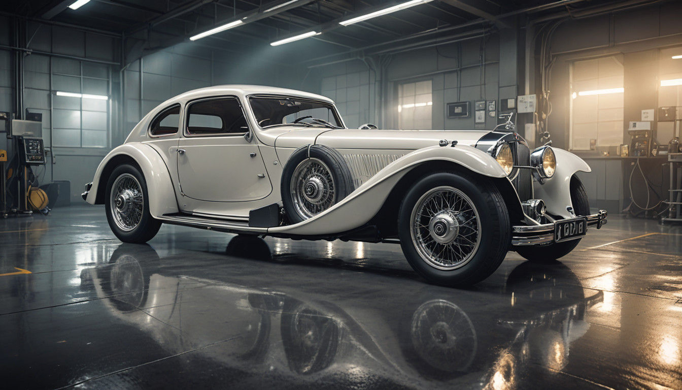 Sleek Retro Futuristic 1929 Daimler Six Coupe in a Hi-Tech L...