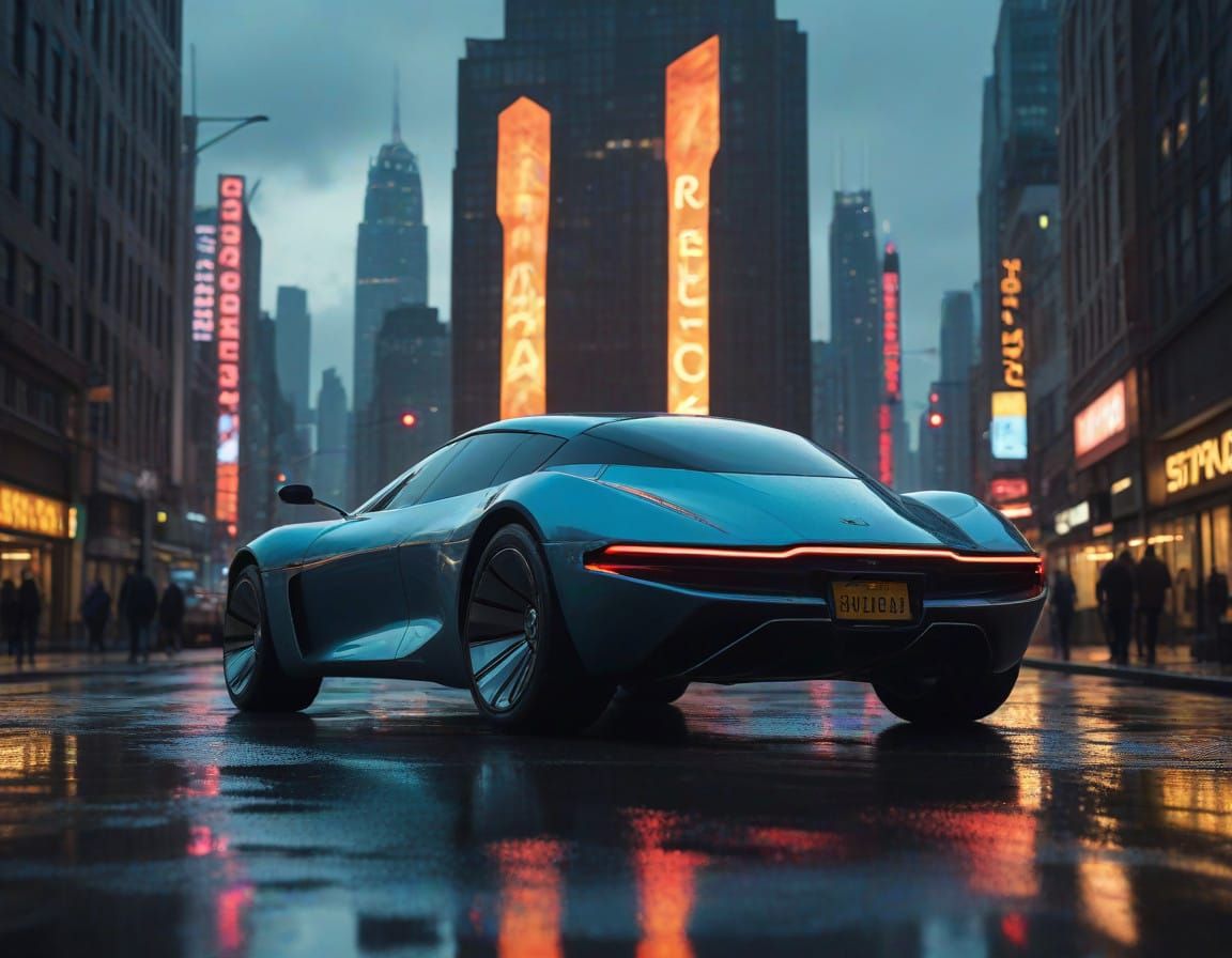 Sleek Futuristic Cityscape Featuring Magnificent Seven Tech ...